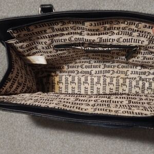 Juicy Couture Black Handbag with Branded Cream Lining